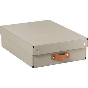 Leitz Archivbox Puro Mittel Flach mit Deckel beige 2 Stück von Leitz