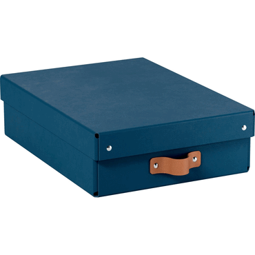 Leitz Archivbox Puro Mittel Flach mit Deckel nachtblau 2 Stück von Leitz
