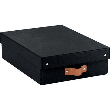 Leitz Archivbox Puro Mittel Flach mit Deckel schwarz 2 Stück von Leitz