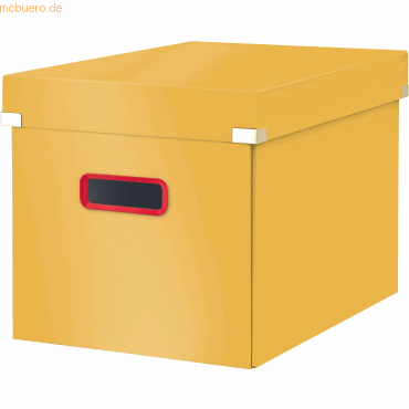 Leitz Aufbewahrungsbox Click & Store Cosy Cube groß Karton gelb von Leitz