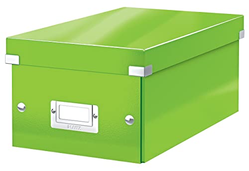 Leitz Click & Store kleine längliche Aufbewahrungsbox, DVD Aufbewahrung, Ideal als Geschenkbox mit Deckel, Stapelbox aus hochwertiger Hartpappe mit laminierter Oberfläche, Grün, 60420054 Leitz Click & Store kleine längliche Aufbewahrungsbox, DVD Aufbewahrung, Ideal als Geschenkbox mit Deckel, Stapelbox aus hochwertiger Hartpappe mit laminierter Oberfläche, Grün, 60420054 von Leitz