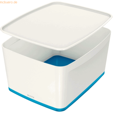 Leitz Aufbewahrungsbox MyBox Groß A4 mit Deckel ABS blau metalic Leitz Aufbewahrungsbox MyBox Groß A4 mit Deckel ABS blau metalic von Leitz
