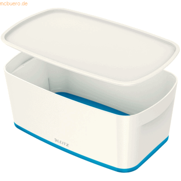 4 x Leitz Aufbewahrungsbox MyBox Klein A5 mit Deckel ABS weiß/blau 4 x Leitz Aufbewahrungsbox MyBox Klein A5 mit Deckel ABS weiß/blau von Leitz