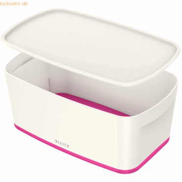 4 x Leitz Aufbewahrungsbox MyBox Klein A5 mit Deckel ABS weiß/pink 4 x Leitz Aufbewahrungsbox MyBox Klein A5 mit Deckel ABS weiß/pink von Leitz