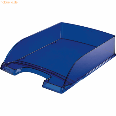 Leitz Briefablage A4 Polystyrol hochglänzend blau transparent von Leitz