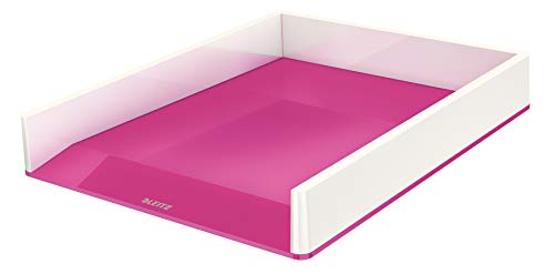 Leitz Briefkorb A4, Zweifarbiges Design, Weiß/Pink, Duo Colour, WOW, 53611023 Leitz Briefkorb A4, Zweifarbiges Design, Weiß/Pink, Duo Colour, WOW, 53611023 von Leitz