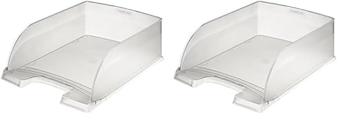 Leitz Briefkorb A4 Jumbo, Briefablage mit extra großem Fassungsvermögen in Premium-Qualität, Stapelbares Ablagefach als Schreibtisch-Organizer, Kombinierbar mit Plus-Serie, Transparent, 52330003 Leitz Briefkorb A4 Jumbo, Briefablage mit extra großem Fassungsvermögen in Premium-Qualität, Stapelbares Ablagefach als Schreibtisch-Organizer, Kombinierbar mit Plus-Serie, Transparent, 52330003 von Leitz