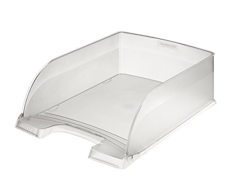 Leitz Briefkorb A4 Jumbo, Transparent, Mit extragroßem Fassungsvermögen, Plus Serie, 52330003 von Leitz