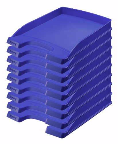 Leitz Briefkorb Flach A4, 10er Pack, Briefablage in Premium-Qualität, Stapelbares Ablagefach als Schreibtisch-Organizer, Kombinierbar mit Plus-Serie, Blau, 52370035 Leitz Briefkorb Flach A4, 10er Pack, Briefablage in Premium-Qualität, Stapelbares Ablagefach als Schreibtisch-Organizer, Kombinierbar mit Plus-Serie, Blau, 52370035 von Leitz