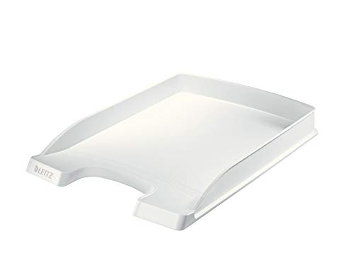 Leitz Briefkorb Flach A4, Briefablage in Premium-Qualität, Stapelbares Ablagefach als Schreibtisch-Organizer, Kombinierbar mit Plus-Serie, Weiß, 52370001 Leitz Briefkorb Flach A4, Briefablage in Premium-Qualität, Stapelbares Ablagefach als Schreibtisch-Organizer, Kombinierbar mit Plus-Serie, Weiß, 52370001 von Leitz