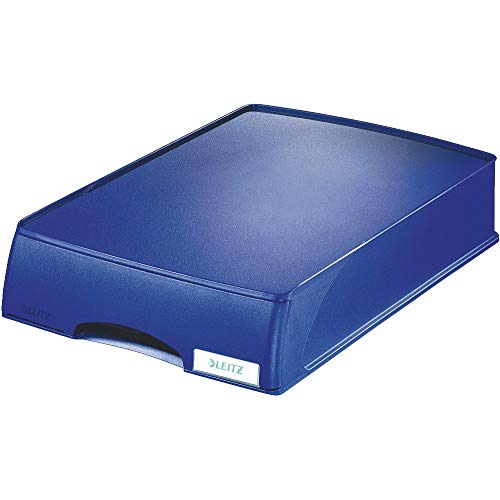 Leitz Briefkorb Plus mit Schublade, A4 quer, Polystyrol, blau Leitz Briefkorb Plus mit Schublade, A4 quer, Polystyrol, blau von Leitz