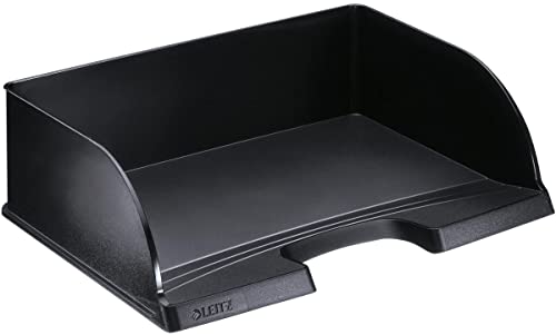 Leitz Briefkorb Querformat A4, 4er Pack, Briefablage mit extra großem Fassungsvermögen in Premium-Qualität, Stapelbare Ablagefächer als Organizer, Kombinierbar mit Plus-Serie, Schwarz, 52190095 Leitz Briefkorb Querformat A4, 4er Pack, Briefablage mit extra großem Fassungsvermögen in Premium-Qualität, Stapelbare Ablagefächer als Organizer, Kombinierbar mit Plus-Serie, Schwarz, 52190095 von Leitz