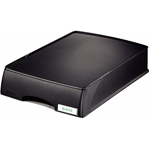 Leitz Briefkorb-Schublade A4, Schubladenbox in Premium-Qualität für vertrauliche Unterlagen, Kombinierbar mit Briefkörben, Stapelbares Ablagefach als Organizer, Schwarz, Plus-Serie, 52100095 Leitz Briefkorb-Schublade A4, Schubladenbox in Premium-Qualität für vertrauliche Unterlagen, Kombinierbar mit Briefkörben, Stapelbares Ablagefach als Organizer, Schwarz, Plus-Serie, 52100095 von Leitz