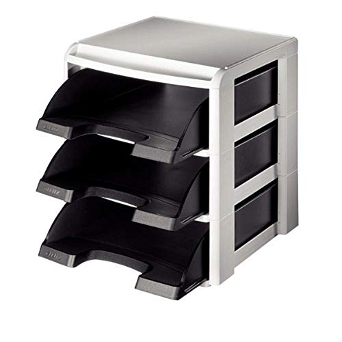 Leitz Briefkorb-Set A4, 3 Plus Briefkörben Standard mit Stapelmodulen und oberer Abschlussplatte, Schwarz, Plus Serie, 53270095 Leitz Briefkorb-Set A4, 3 Plus Briefkörben Standard mit Stapelmodulen und oberer Abschlussplatte, Schwarz, Plus Serie, 53270095 von Leitz