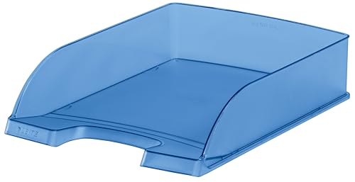 Leitz Briefkorb Standard A4, Briefablage in Premium-Qualität, Stapelbares Ablagefach als Schreibtisch-Organizer, Kombinierbar mit Plus-Serie, Blau Frost, 52270034 Leitz Briefkorb Standard A4, Briefablage in Premium-Qualität, Stapelbares Ablagefach als Schreibtisch-Organizer, Kombinierbar mit Plus-Serie, Blau Frost, 52270034 von Leitz