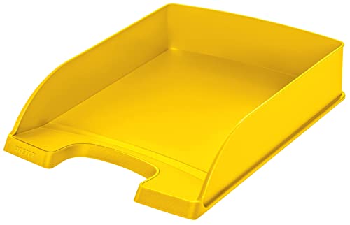 Leitz Briefkorb Standard A4, Briefablage in Premium-Qualität, Stapelbares Ablagefach als Schreibtisch-Organizer, Kombinierbar mit Plus-Serie, Gelb, 52270015 Leitz Briefkorb Standard A4, Briefablage in Premium-Qualität, Stapelbares Ablagefach als Schreibtisch-Organizer, Kombinierbar mit Plus-Serie, Gelb, 52270015 von Leitz