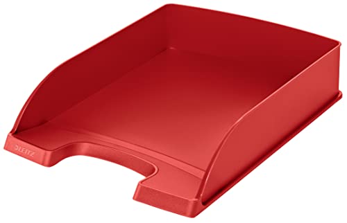 Leitz Briefkorb Standard A4, Briefablage in Premium-Qualität, Stapelbares Ablagefach als Schreibtisch-Organizer, Kombinierbar mit Plus-Serie, Hellrot, 52270020 Leitz Briefkorb Standard A4, Briefablage in Premium-Qualität, Stapelbares Ablagefach als Schreibtisch-Organizer, Kombinierbar mit Plus-Serie, Hellrot, 52270020 von Leitz