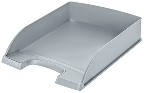 Leitz Briefkorb Standard A4, Briefablage in Premium-Qualität, Stapelbares Ablagefach als Schreibtisch-Organizer, Kombinierbar mit Plus-Serie, Silber, 52270084 Leitz Briefkorb Standard A4, Briefablage in Premium-Qualität, Stapelbares Ablagefach als Schreibtisch-Organizer, Kombinierbar mit Plus-Serie, Silber, 52270084 von Leitz