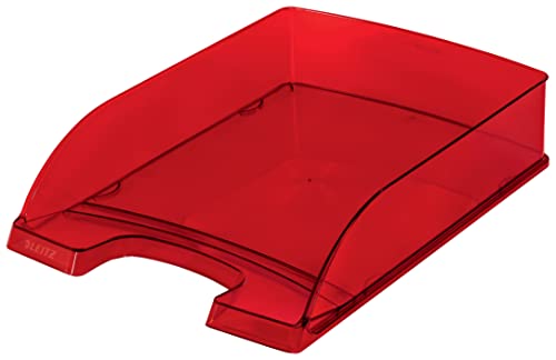 Leitz Briefkorb Standard A4, Transparente Briefablage in Premium-Qualität, Stapelbare Ablagefächer als Schreibtisch-Organizer, Hochglänzende Oberfläche, Kombinierbar mit Plus-Serie, Rot, 52260028 Leitz Briefkorb Standard A4, Transparente Briefablage in Premium-Qualität, Stapelbare Ablagefächer als Schreibtisch-Organizer, Hochglänzende Oberfläche, Kombinierbar mit Plus-Serie, Rot, 52260028 von Leitz