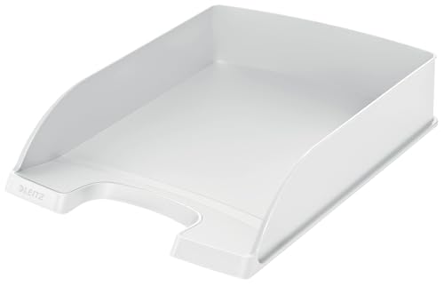 Leitz Briefkorb Standard A4, Briefablage in Premium-Qualität, Stapelbares Ablagefach als Schreibtisch-Organizer, Kombinierbar mit Plus-Serie, Weiß, 52270001 Leitz Briefkorb Standard A4, Briefablage in Premium-Qualität, Stapelbares Ablagefach als Schreibtisch-Organizer, Kombinierbar mit Plus-Serie, Weiß, 52270001 von Leitz