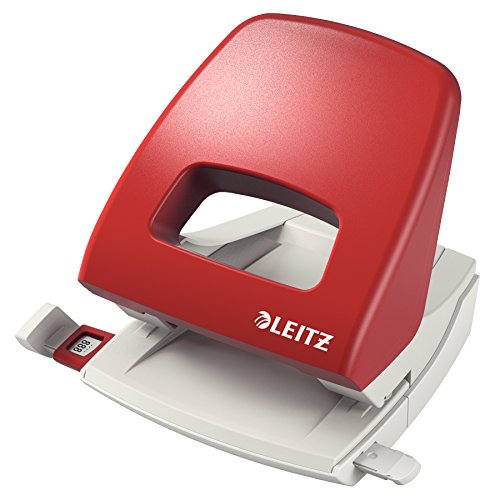 Leitz Büro Locher aus Metall, Für 25 Blatt, Anschlagschiene mit Formatangaben, Ergonomisches Design, rot, NeXXt-Serie, 50050025 Leitz Büro Locher aus Metall, Für 25 Blatt, Anschlagschiene mit Formatangaben, Ergonomisches Design, rot, NeXXt-Serie, 50050025 von Leitz