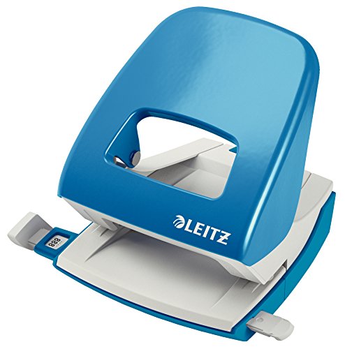 Leitz Büro Locher aus Metall, Für 30 Blatt, Anschlagschiene mit Formatangaben, Ergonomisches Design, hellblau, 50080030 Leitz Büro Locher aus Metall, Für 30 Blatt, Anschlagschiene mit Formatangaben, Ergonomisches Design, hellblau, 50080030 von Leitz