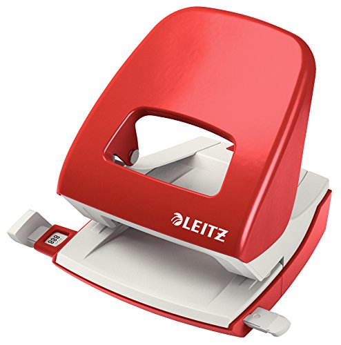 Leitz Büro Locher aus Metall, Für 30 Blatt, Anschlagschiene mit Formatangaben, Ergonomisches Design, rot, 50080025 Leitz Büro Locher aus Metall, Für 30 Blatt, Anschlagschiene mit Formatangaben, Ergonomisches Design, rot, 50080025 von Leitz