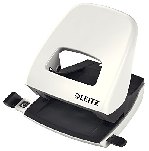 Leitz Büro Locher aus Metall, Für 30 Blatt, Anschlagschiene mit Formatvorgaben, Ergonomisches Design, Weiß, WOW-Serie, 50082001 Leitz Büro Locher aus Metall, Für 30 Blatt, Anschlagschiene mit Formatvorgaben, Ergonomisches Design, Weiß, WOW-Serie, 50082001 von Leitz
