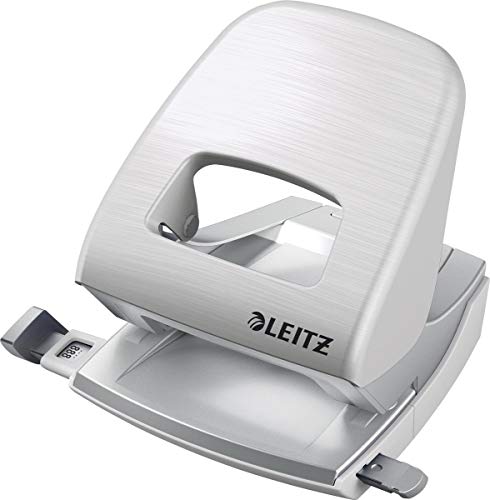 Leitz Büroheftgerät Nexxt Style, Metall, 30 Blatt, Blisterverpackung Locher arktik-weiß von Leitz