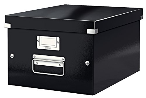 Leitz Mittelgroße Aufbewahrungs- und Transportbox (Für A4, Click und Store) schwarz, 60440095 von Leitz