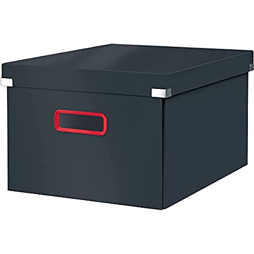 Leitz Click & Store Aufbewahrungsbox Mittel, Faltbare A4-Aktenbox mit Deckel, Stabiler Premium-Kartonbehälter für die Ablage von Unterlagen, Zuhause/Büro, Cosy Serie, Samtgrau, 53480089 Leitz Click & Store Aufbewahrungsbox Mittel, Faltbare A4-Aktenbox mit Deckel, Stabiler Premium-Kartonbehälter für die Ablage von Unterlagen, Zuhause/Büro, Cosy Serie, Samtgrau, 53480089 von Leitz
