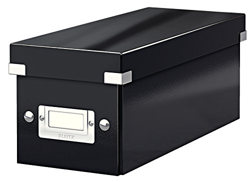 Leitz Click & Store WOW schmale Aufbewahrungsbox mit Deckel, Box zur CD Aufbewahrung, als Geschenkbox oder für Zubehör im Haushalt und Büro, 84% recycelte Premium-Hartpappe, Schwarz, 60410095 Leitz Click & Store WOW schmale Aufbewahrungsbox mit Deckel, Box zur CD Aufbewahrung, als Geschenkbox oder für Zubehör im Haushalt und Büro, 84% recycelte Premium-Hartpappe, Schwarz, 60410095 von Leitz