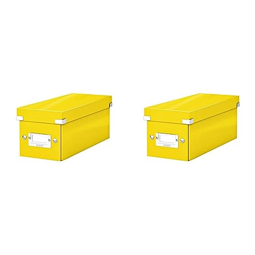 Leitz Click & Store CD Aufbewahrungsbox, gelb, 60410016 (Packung mit 2) von Leitz