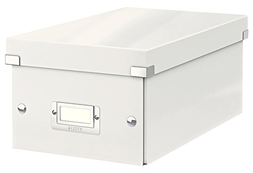 Leitz Click & Store kleine, längliche Aufbewahrungsbox mit Deckel, Box zur DVD Aufbewahrung, als Geschenkbox oder für Zubehör im Haushalt und Büro, 84% recycelte Premium-Hartpappe, Weiß, 60420001 Leitz Click & Store kleine, längliche Aufbewahrungsbox mit Deckel, Box zur DVD Aufbewahrung, als Geschenkbox oder für Zubehör im Haushalt und Büro, 84% recycelte Premium-Hartpappe, Weiß, 60420001 von Leitz
