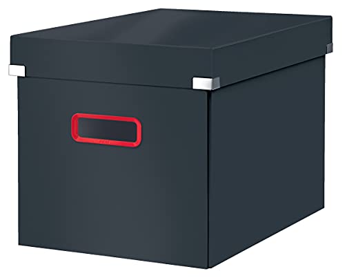 Leitz Click & Store große Aufbewahrungsbox Cube, Faltbare Aufbewahrungsbox mit Deckel, Stabiler Premium-Karton, zum Transport und zur Ablage von Dokumenten, Cosy Serie, Samtgrau, 53470089 Leitz Click & Store große Aufbewahrungsbox Cube, Faltbare Aufbewahrungsbox mit Deckel, Stabiler Premium-Karton, zum Transport und zur Ablage von Dokumenten, Cosy Serie, Samtgrau, 53470089 von Leitz