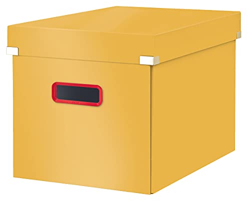 Leitz Click & Store große Aufbewahrungsbox Cube, Faltbare Aufbewahrungsbox mit Deckel, Stabiler Premium-Karton, zum Transport und zur Ablage von Dokumenten, Cosy Serie, Warmes Gelb, 53470019 Leitz Click & Store große Aufbewahrungsbox Cube, Faltbare Aufbewahrungsbox mit Deckel, Stabiler Premium-Karton, zum Transport und zur Ablage von Dokumenten, Cosy Serie, Warmes Gelb, 53470019 von Leitz