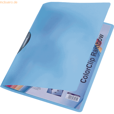 Leitz Cliphefter ColorClip Rainbow A4 ca. 30 Blatt hellblau Leitz Cliphefter ColorClip Rainbow A4 ca. 30 Blatt hellblau von Leitz