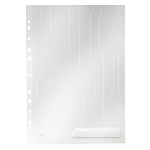 Leitz CombiFile Sichthüllen-Set, 5 Stück, A4 Format, Farblos mit matter Oberfläche und Muster, Obere Öffnung, 0,20 mm PP-Folie, 47260003 Leitz CombiFile Sichthüllen-Set, 5 Stück, A4 Format, Farblos mit matter Oberfläche und Muster, Obere Öffnung, 0,20 mm PP-Folie, 47260003 von Leitz