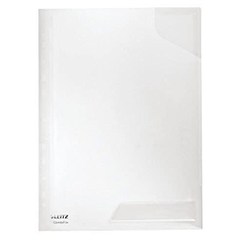 Leitz CombiFile Sichthüllen-Set, 5 Stück, A4 Format, Glasklar mit glänzender Oberfläche, Obere Öffnung, 0,18 mm PP-Folie, 47300002 Leitz CombiFile Sichthüllen-Set, 5 Stück, A4 Format, Glasklar mit glänzender Oberfläche, Obere Öffnung, 0,18 mm PP-Folie, 47300002 von Leitz