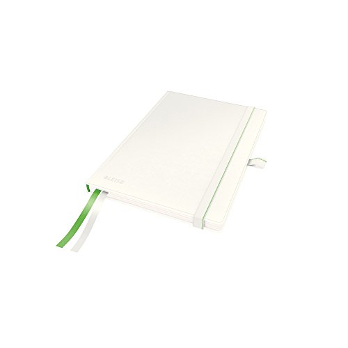 Leitz Complete Qualitäts-Notizbuch A5 liniert, 160 Seiten, 80 Blatt, Hardcover mit hochwertigem Einband, 100 g/m² Papier, Gummizugverschluss, Textilbänder, Stiftelasche, Mit Tasche, Weiß, 44780001 Leitz Complete Qualitäts-Notizbuch A5 liniert, 160 Seiten, 80 Blatt, Hardcover mit hochwertigem Einband, 100 g/m² Papier, Gummizugverschluss, Textilbänder, Stiftelasche, Mit Tasche, Weiß, 44780001 von Leitz