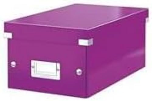 Leitz Click & Store kleine längliche Aufbewahrungsbox, DVD Aufbewahrung, Ideal als Geschenkbox mit Deckel, Stapelbox aus hochwertiger Hartpappe mit laminierter Oberfläche, Violett, 60420062 Leitz Click & Store kleine längliche Aufbewahrungsbox, DVD Aufbewahrung, Ideal als Geschenkbox mit Deckel, Stapelbox aus hochwertiger Hartpappe mit laminierter Oberfläche, Violett, 60420062 von Leitz