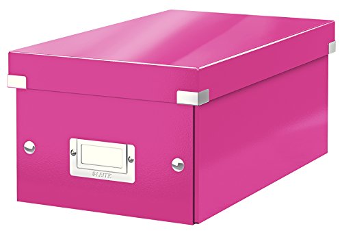 Leitz Click & Store kleine längliche Aufbewahrungsbox, DVD Aufbewahrung, Ideal als Geschenkbox mit Deckel, Stapelbox aus hochwertiger Hartpappe mit laminierter Oberfläche, Pink, 60420023 Leitz Click & Store kleine längliche Aufbewahrungsbox, DVD Aufbewahrung, Ideal als Geschenkbox mit Deckel, Stapelbox aus hochwertiger Hartpappe mit laminierter Oberfläche, Pink, 60420023 von Leitz