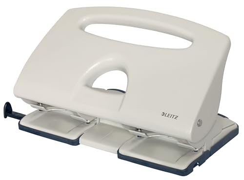 Leitz Doppellocher aus Metall, 40 Blatt, Anschlagschiene mit Formatangaben, Einfaches Lochen für die Ablage in Ringbüchern mit 4 Ringen, grau, 51320085 Leitz Doppellocher aus Metall, 40 Blatt, Anschlagschiene mit Formatangaben, Einfaches Lochen für die Ablage in Ringbüchern mit 4 Ringen, grau, 51320085 von Leitz