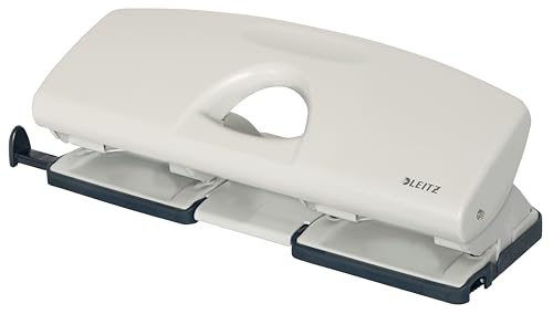 Leitz Doppellocher aus Metall, Für 25 Blatt, Anschlagschiene mit Formatangaben, Einfaches Lochen für die Ablage in Ringbüchern mit 4 Ringen, grau, 50120085 Leitz Doppellocher aus Metall, Für 25 Blatt, Anschlagschiene mit Formatangaben, Einfaches Lochen für die Ablage in Ringbüchern mit 4 Ringen, grau, 50120085 von Leitz