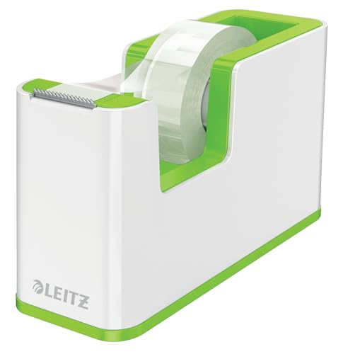 Leitz Klebeband-Tischabroller, Fester Stand, Klebebandabroller inkl. Klebeband, Weiß/Grün, Duo Colour, WOW, 53641054 Leitz Klebeband-Tischabroller, Fester Stand, Klebebandabroller inkl. Klebeband, Weiß/Grün, Duo Colour, WOW, 53641054 von Leitz
