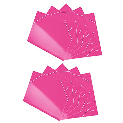 Leitz Eckspannermappe WOW, A4, Füllhöhe 250 Blatt, Karton 5er / 10er (pink metallic | 10er) von Leitz