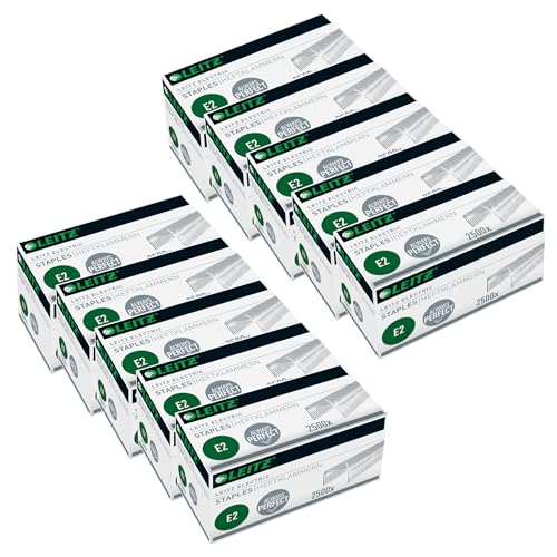 Leitz Electric Heftklammern E2, Verzinkt, 10 x Box mit je 2500 Heftklammern, 55690000 Leitz Electric Heftklammern E2, Verzinkt, 10 x Box mit je 2500 Heftklammern, 55690000 von Leitz