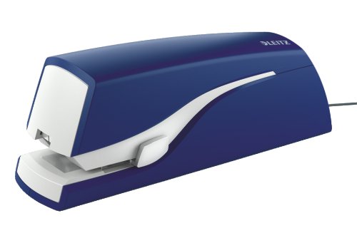 Leitz Elektrisches Heftgerät, 20 Blatt, Metall mit Kunststoffelementen, Inkl. Heftklammern, NeXXt, blau, 55330035 von Leitz