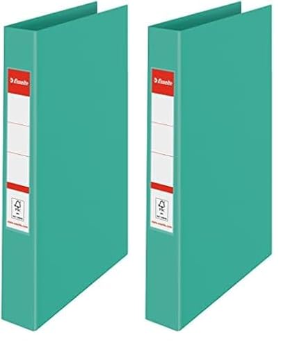 Leitz Esselte Ringordner, 190 Blatt Kapazität, 42 mm Rückenbreite, A4-Ordner mit 2 Ringen und festem Einband, für Zuhause/Büro, zur Schreibtischorganisation, Colour'Breeze Serie, Grün, 626498 Leitz Esselte Ringordner, 190 Blatt Kapazität, 42 mm Rückenbreite, A4-Ordner mit 2 Ringen und festem Einband, für Zuhause/Büro, zur Schreibtischorganisation, Colour'Breeze Serie, Grün, 626498 von Leitz
