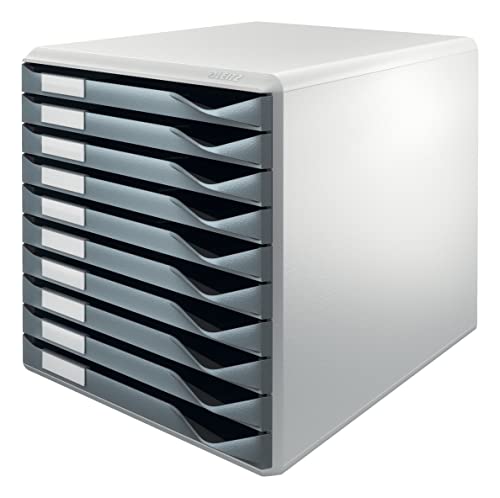 Leitz Formular-Set mit 10 Schubladen, Schubladenset zur Aufbewahrung von Dokumenten und Formularen, Grau, 52810089 Leitz Formular-Set mit 10 Schubladen, Schubladenset zur Aufbewahrung von Dokumenten und Formularen, Grau, 52810089 von Leitz